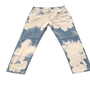 2020 new men's pants loose white washed straight denim trous