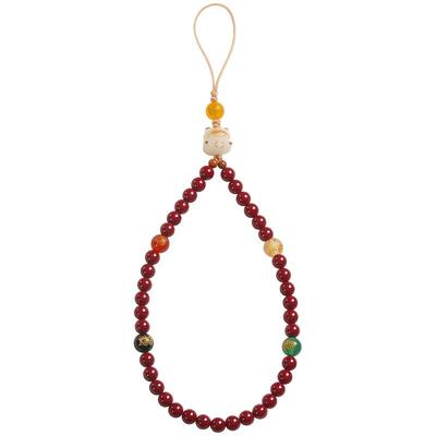 手机链招财转运高纯度朱砂高端