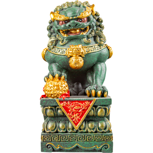 青砂石家居门狮子造景镇宅驱邪避凶摆件玄关办公室入户装饰品礼物