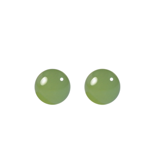 碧玉耳钉女东海水晶玛瑙玉髓翡翠玉石耳环耳线耳环玄学和田玉耳饰