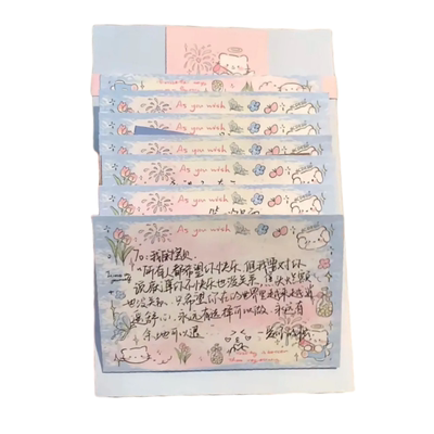 生日小猫瀑布贺卡材料包自制礼物