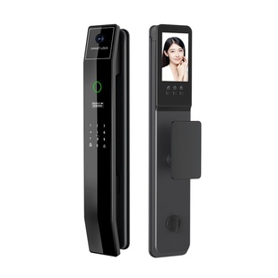 双开门智能锁人脸识别霸王锁体门锁指纹锁大门密码锁入户门带监控