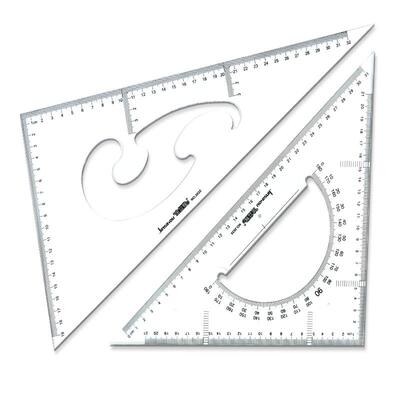 金丝猴三角尺透明清晰刻度精准