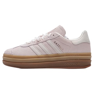 阿迪达斯三叶草T头鞋2026夏女GAZELLE BOLD厚底休闲板鞋 IH4209