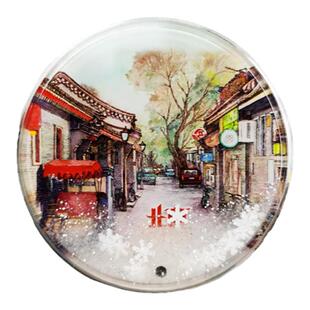 北京南锣鼓巷流沙冰箱贴手绘旅游景点胡同特色纪念品首都文创礼物