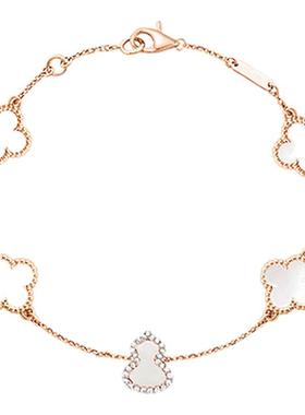 周珍珍正品葫芦手链女士不褪色镀18k精致百搭设计名媛同款送女友