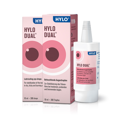 【自营】海露HYLO DUAL滴眼液隐形眼镜眼药水10ml*2 美瞳直接滴