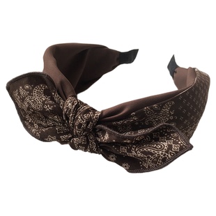 Miss Tura韩国进口布艺复古图腾印花蝴蝶结发箍小清新森系头箍