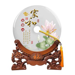 天然玉石平安扣摆件桌面客厅酒柜家居玄关装饰品乔迁新居礼品新家