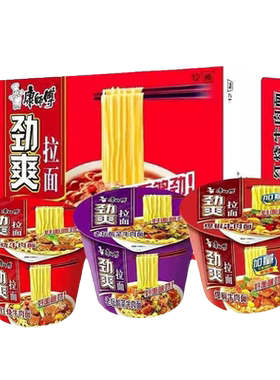 康师傅劲爽桶面12桶多口味可选