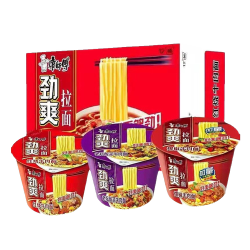 康师傅方便面整箱装批发桶装泡面劲爽红烧泡椒多口味混合夜宵速食