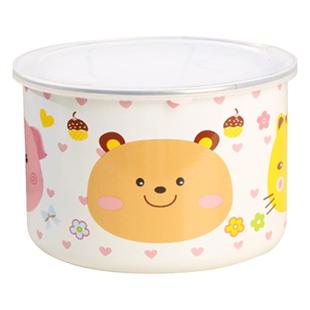 欧丽家搪瓷碗保鲜10-18cm搪瓷大容量冷藏密封保鲜碗料理色拉冰碗