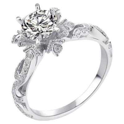 其他女银高奢精致个性戒指莫桑石