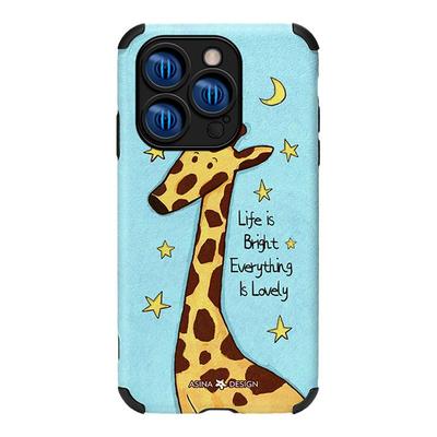 插画猴子适用苹果17promax手机壳新ip16全包15Pro防摔12Promax创意14高级趣味13Pro带挂绳x/xs仿皮原创保护套