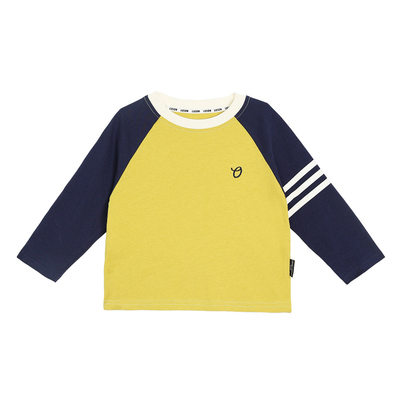 小O爸男婴童 宝宝长袖t恤春秋2025新款撞色A类纯棉婴儿帅气打底衫