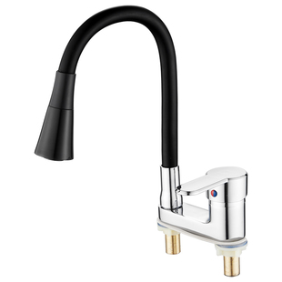 水龙头洗手盆冷热双孔面盆卫生间家用万向老式三孔台盆洗脸池龙头