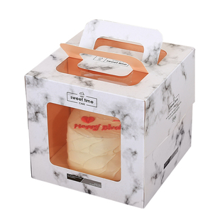 4寸 加高蛋糕盒 手提烘焙包装纸盒 卡通蛋糕盒子6 8寸生日蛋糕盒