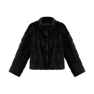 小禾【曜石】哥本哈根甄选丹麦进口奢雅小母貂皮草水貂外套女