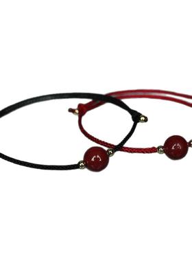 追师朱砂手串情侣红绳编织手链脚链上岸手绳男女儿童本命年