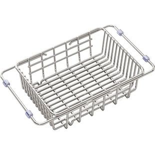 水槽沥水篮不锈钢洗碗池洗菜盆伸缩厨房置物架碗碟收纳架厨房用品