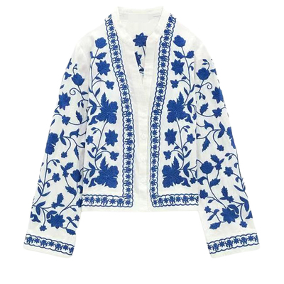 ZARLuvip查罗新款春夏装刺绣衬衫