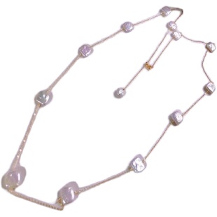 18k金珍珠项链日本akoya天然海水单颗正品吊坠路路通转运珠锁骨链