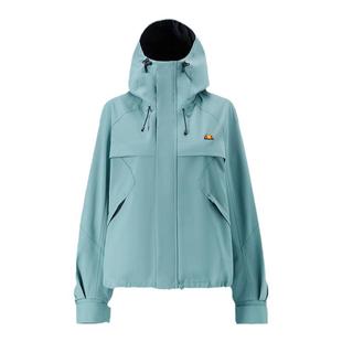 ellesse小贝壳秋冬户外徒步冲锋式夹克女防泼水防风硬壳上衣外套