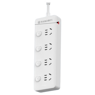 泰力过载保护插排插电源接线板插线板多插位办公家用宿舍安全插座
