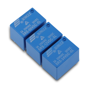 松乐继电器 SRS-05VDC 12VDC 24VDC-SL SH 6脚3A一组转换 HK4100F