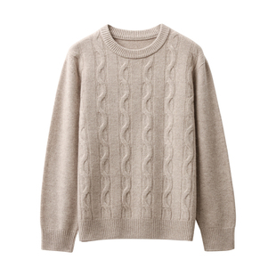 全天然妈妈更安心【全羊毛/复古绞花/无缝/混色】高克重/童装套衫