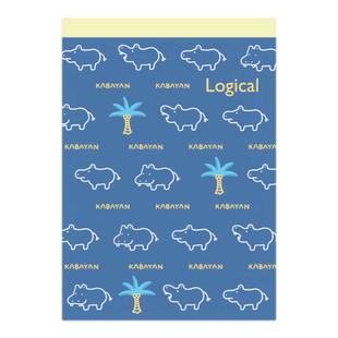 日本nakabayashi仲林单词本河马岛系列笔记本记事本学生日记本A6横线本双色内页高颜值可撕便签本