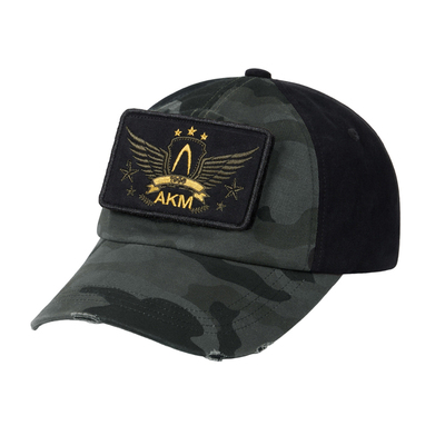 AAKAM  25秋嘻哈接头刺绣魔术贴棒球帽 5号店韩国设计师品牌代购