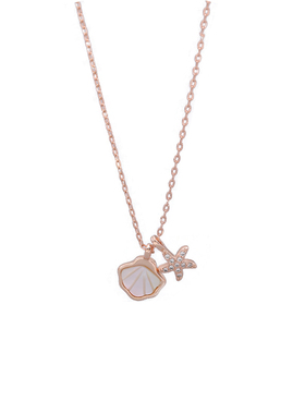 S925纯银贝壳项链女INS小众设计