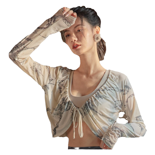 卡益长袖瑜伽服防晒外套女春夏上衣专业高端时尚健身服女运动罩衫