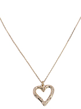 金色轻奢金属爱心设计心形项链女