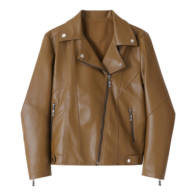 啄木鸟PU皮衣机车夹克小个子外套