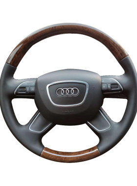Audi/奥迪A6A8桃木方向盘改装