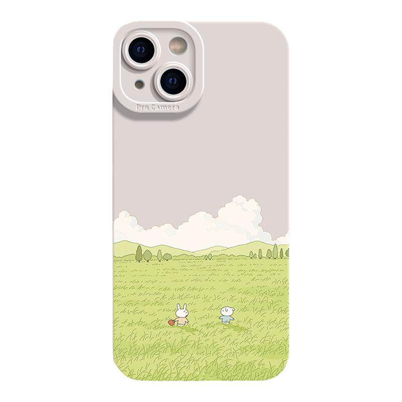 壳壳大世界文艺油画田园风适用苹果14/15手机套iphone16pro手机壳13高级感12pro软壳11新款12全包XR