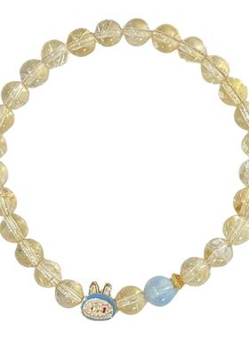 可爱拉布布黄阿塞水晶手链