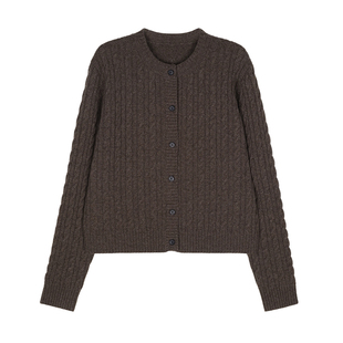 MRS Studios 胶囊系列 经典羊绒羊毛MIU风绞花开衫/半裙