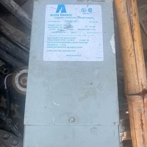 【询价】ACME Electric变压器，T253011S适用
