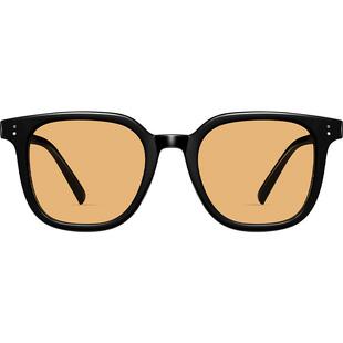 茶色墨镜女款夏高级感显脸小近视带度数腮红黑框黄色太阳眼镜男士