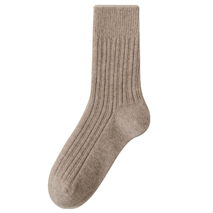 美利奴98%纯羊毛袜子男款秋冬加绒中筒袜保暖加厚男士羊绒袜冬季