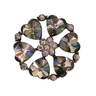 38mm经典款透明黑大水晶纽扣皮草外套貂皮大衣羊绒服装领扣袖扣