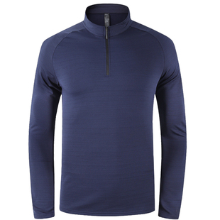 户外弹力速干衣男长袖t恤男加厚保暖吸汗透气大码登山徒步打底衫