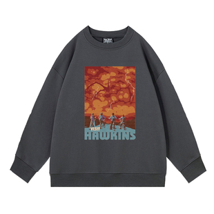 美剧怪奇物语Stranger Things魔王周边2026新款男女春秋圆领卫衣