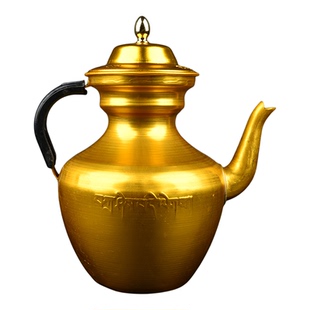 酥油茶铝茶壶加厚民族特色藏式敬水壶供水壶酥油茶壶油壶金色银色