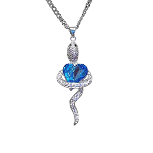 施家元素丘比特之心项链华子钻歪心吊坠托空托天使翅膀爱心DIY