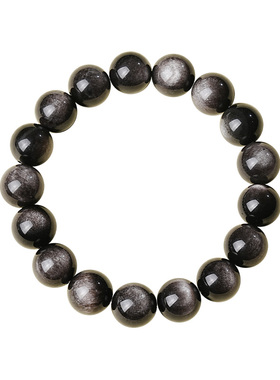 宫里上新正品收藏级银曜石手串