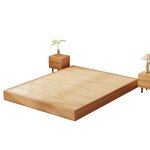 全实木榻榻米床无床头排骨架可任意定制地台床民宿酒店落地双人床